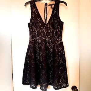 BCBGMaxAzria Black Lace party dress